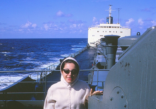 Mid-Atlantic in 1966 aboard the quite new Regina Oldendorff with a load of coal for Europe. by gordonhunter Nick Alsis